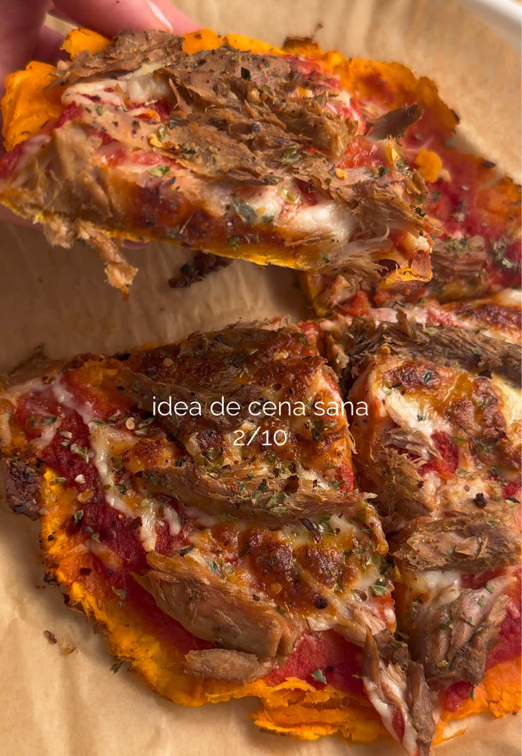 Ideas de cena — Día 2/10: "Pizza" de boniato