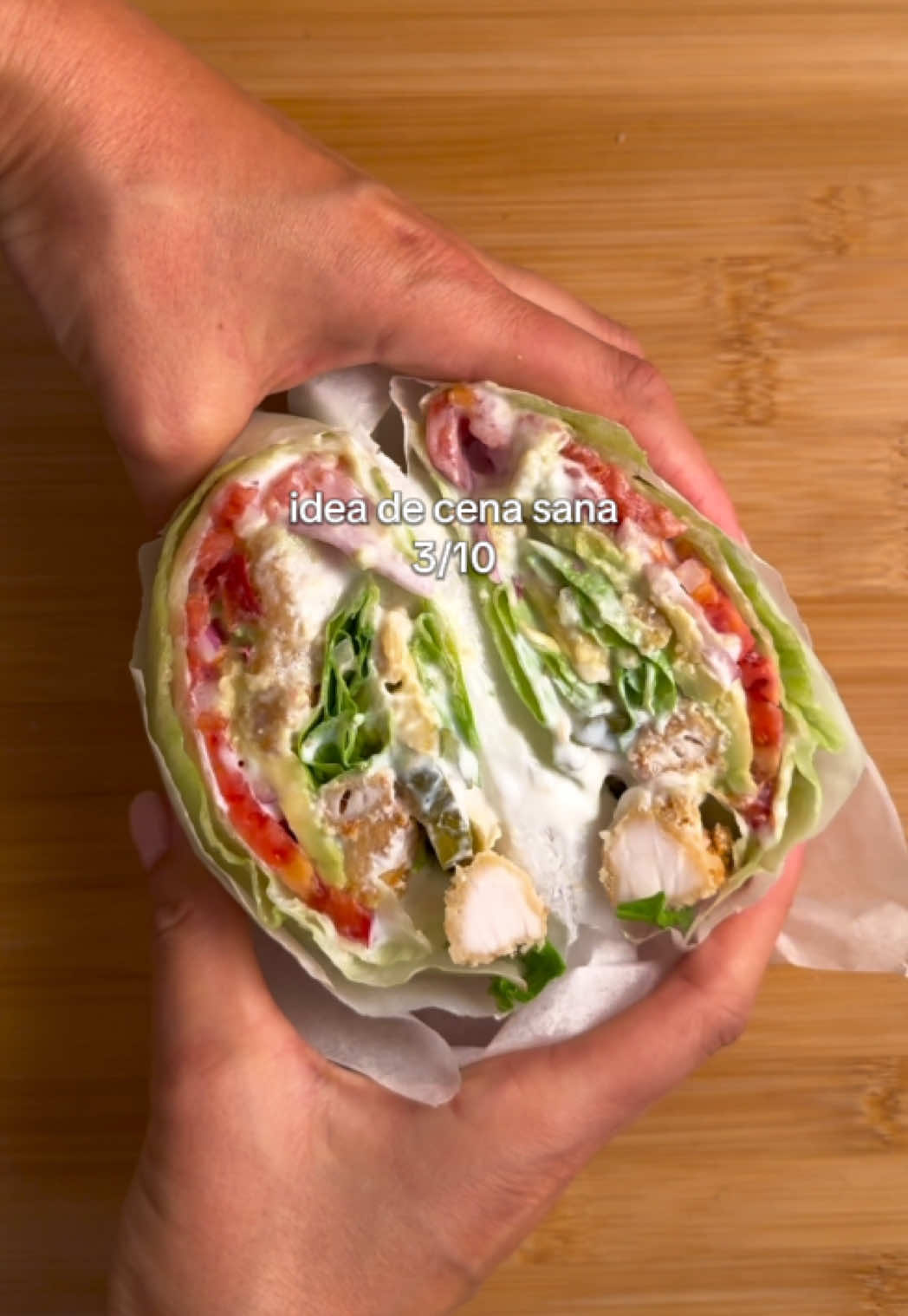 Ideas de cena — Día 3/10: Lettuce wrap de pollo crujiente